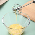 Semi-automatic Egg Beater Stainless Steel Egg Whisk Manual Hand Mixer Free size. 