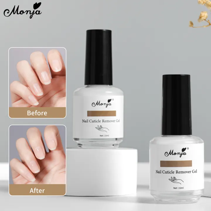 Monja 15ml Clear Nail Cuticle Remover Fluid Softener Dead Skin Removal Nail Art Treatment Care Gel Polish DIY Nail Art Care Tool