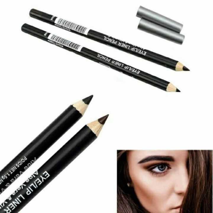 Eye/Lip Liner Eyebrow Pencil with Aloe Vera & Vitamin E Eyeliner with Sharpener