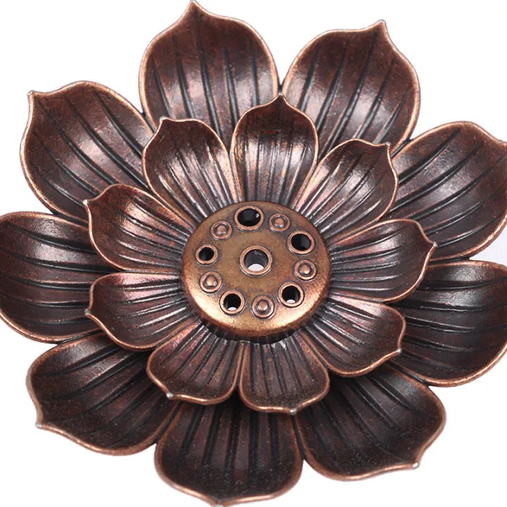 Alloy%20Incense%20Burner%20Stick%20Holder%20Plate%20Burner%20Plate%20Buddhism%20Coil%20Lotus%20Censer%20-%20Image%204