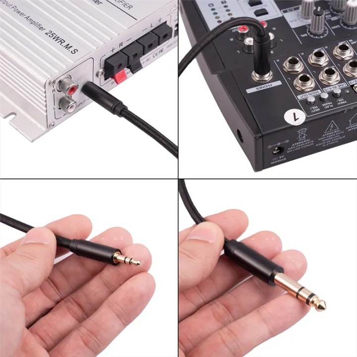 3.5Mm%20to%206.35Mm%20Adapter%20Aux%20Cable%20for%20Mixer%20Amplifier%20Gold%20Plated%203.5%20Jack%20to%206.5%20Jack%20Male%20to%20Male%20Audio%20Cable%202%20Meter%20-%20Image%205