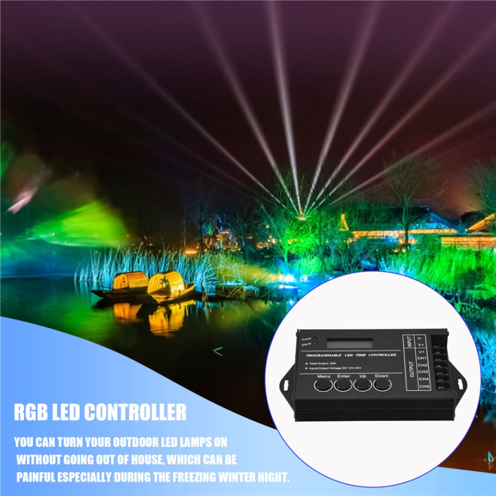 TC420%20Time%20programmable%20RGB%20LED%20Controller%20DC12V-24V%205%20Channel%20LED%20Timing%20dimmer%20-%20Image%204