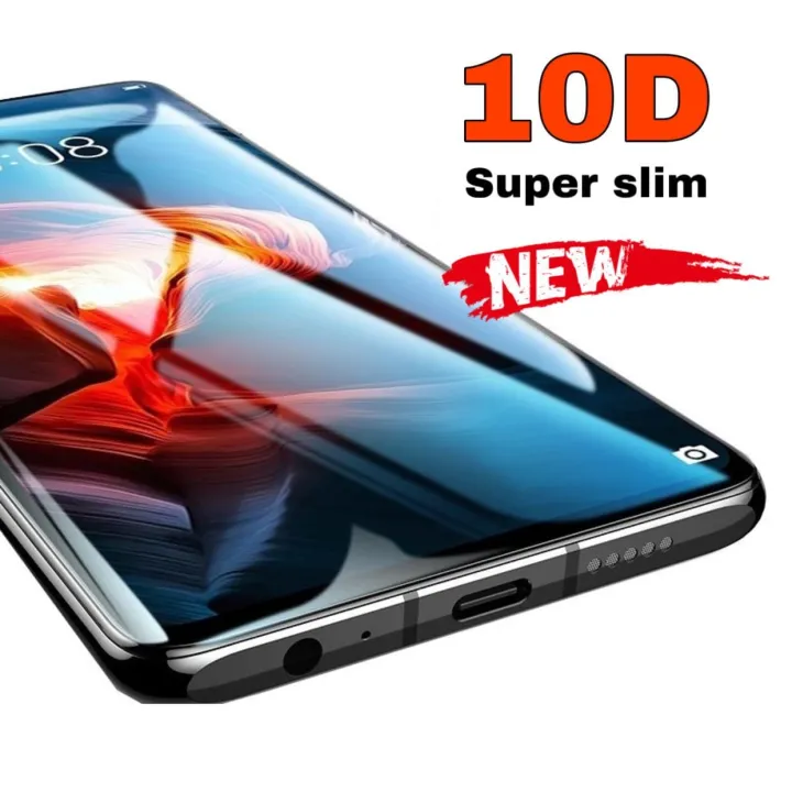 Samsung Galaxy S10 plus 10D Tempered Glass Protective Glass Screen Protector - Black Line / Border