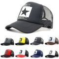 【HUT】 Summer Five-Pointed Net Cap Couple Hip Hop Letter Baseball Hat Outdoor Sports Mesh Breathable Cap. 