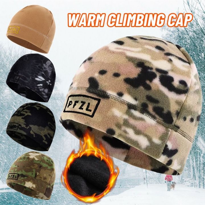 HUT】 Outdoor Riding Fishing Hiking Windproof Warm Fleece Cap Men