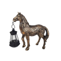 Horse Statue with Solar Lantern Figures for Garden Yard Decoration B. 