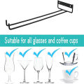 Wall Mounted Glass Holder Kitchen Storage Rack Convenient Practical High Legged Ironwork Holder Household Daily Necessities. 