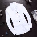Spring Long Sleeve Gradient Shirt Men's Korean Style Slim-Fit Tops for Summer Shirt Coat Spring and Autumn Fashion Men's Top Clothing. 