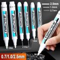 3Pcs Set White Color Permanent Paint Marker Pen 0.7mm 1.0mm 2.5mm For Tyre Wood Glass Metal Leather Fabric Ceramic Art Graffiti. 