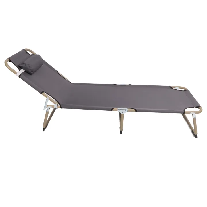 Portable Camping Bed Alloy Folding Camping Cot Comfortable Stable for Road Trip