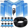 Greenhouse drip irrigation 4-way drip 2-way irrigation system Potted plants with greenhouse suite 10set 20set. 