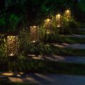 Outdoor Garden Hollow Solar Lawn Lamp/ Environment Protection House Geometric Floor Lamp Christmas Lights. 