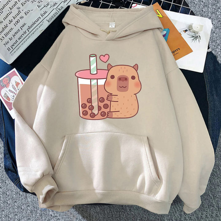 Capybara%20Bubble%20Tea%20Hoodie%20Women%20Aesthetic%20Graphic%20Kawaii%20Hoodies%20Unisex%20Autumn%20Winter%20Funny%20Harajuku%20Pullover%20Sweatshirts%20Hoody%20-%20Image%202