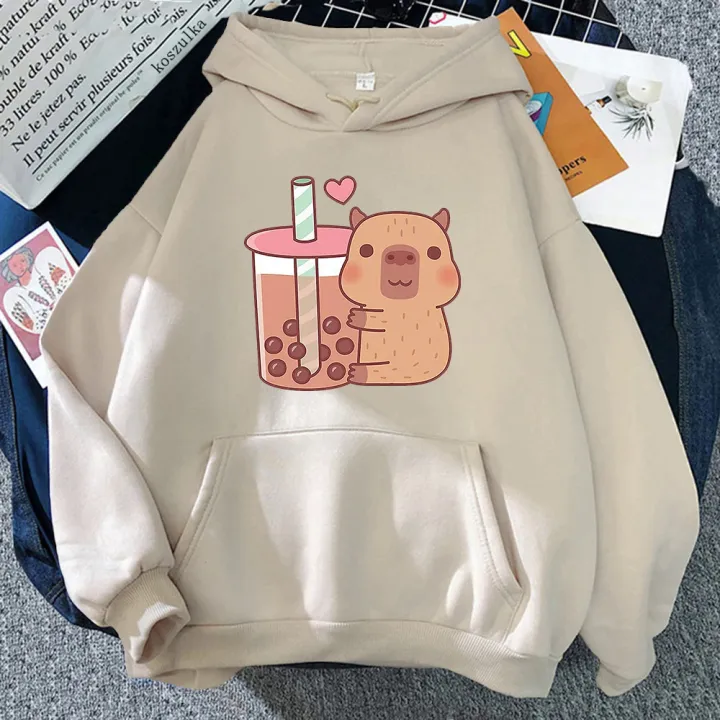 Capybara%20Bubble%20Tea%20Hoodie%20Women%20Aesthetic%20Graphic%20Kawaii%20Hoodies%20Unisex%20Autumn%20Winter%20Funny%20Harajuku%20Pullover%20Sweatshirts%20Hoody%20-%20Image%202