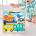 Wooden Puzzle Drawing Board Development Toy Shape Matching for 1 2 3 Years Old Boys Girl Kids. 