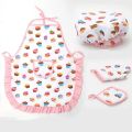 LeiyanHigh Quality 1 Set Kids Cooking Apron Gloves Hat Set Pink Easter Halloween Child Chef Kitchen Baking Tool Play House Toys Apron Cooking. 