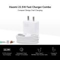 Mi Xiaomi 22.5W Fast USB Type C Charger Combo|Compatible for Mobile,Power Banks|Fast Charging|(Adapter + USB to Type C Cable)|White. 