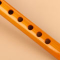 1Pc Chinese Traditional 6 Holes Bamboo Flute Vertical Flute Clarinet Student Musical Instrument Wooden Color Flute For Beginner. 
