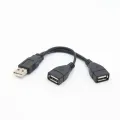 USB 2.0 Splitter Y Cable 1 Male to 2 Female Extension Cord Power Adapter Converter for PC Data Transmission Cable. 