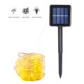 Energy Saving Solar Tube String Light 22M 200 Lamp Bead 8 Functions Transparent Pipe Copper Wire Outdoor Waterproof Decoration String Light. 