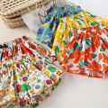 Summer Floral Print Girls Skirt Shorts for Children Clothing Skirt-Pants Kids Tutu Shorts Loose Leg Pants Baby Clothes Size 2-6T. 