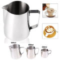 350ml/600ml/900ml Coffee Milk Frothing Jug Latte Art Milk Frother Pitcher Stainless Steel Measurement Jug Espresso Barista Tool Coffee Accessories. 