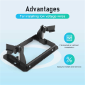 12 Pcs Single Gang (1-Gang) Low Voltage Wallplate Mounting Bracket - Black. 