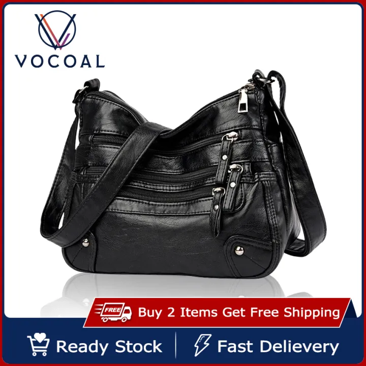 Vocoal%20Crossbody%20Shoulder%20Bag%20Soft%20Leather%20Bag%20Female%20Fashion%20Simple%20European%20American%20Trend%20Retro%20Multi-pocket%20Large%20Capacity%20Water%20Resistant%20Sling%20Bag%20-%20Image%202