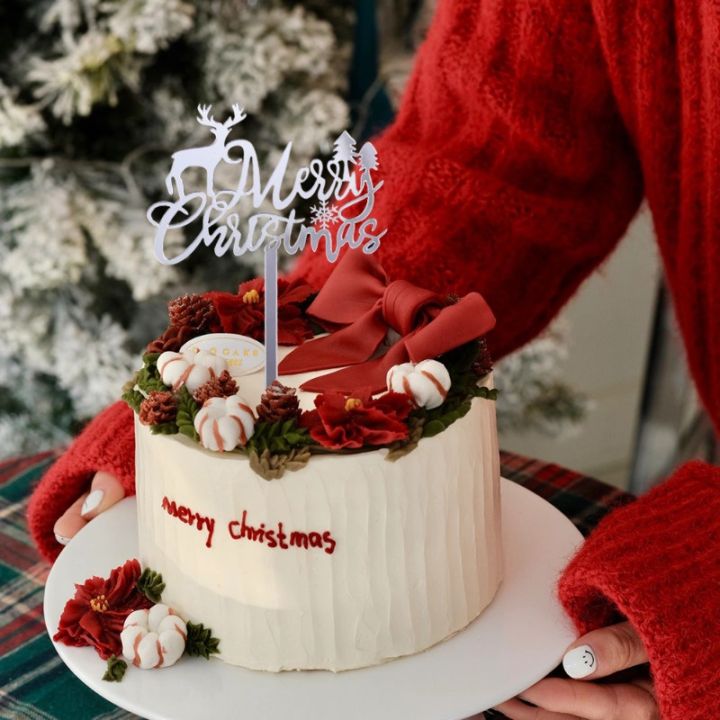 Birthday%20Cake%20Dessert%20Placard%20%20Merry%20Christmas%20Cake%20Plug-In%20%20Gold%20Silver%20Redxmas%20Merry%20Christmas%20Tree%20Pattern%20Decoration%20%20Household%20Baking%20Accessories%20-%20Image%203