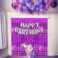 Square Box Shaped Foil Fringe Curtain Birthday Decoration. 