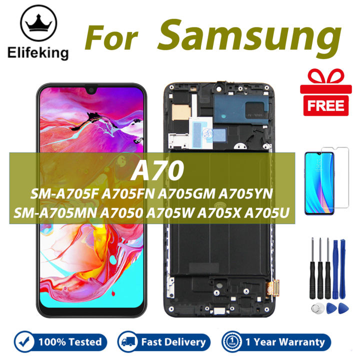 LCD With Frame For Samsung Galaxy A70 Display Touch Screen Digitizer Assembly Replacement Parts SM-A705F A705GM