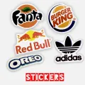 Laptop MacBook Stickers 5 famous Brand Logo Stickers Funny Sticker Decal. 