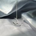 Simple Retro Crescent Moon Star Necklace Charm Chain Women Titanium Steel 18K Gold Plated jewelry. 