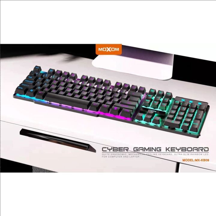 Moxom MX-KB09 USB Gaming Keyboard Rainbow BackLight
