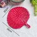 Natural Hand Fan Lightweight Woven Hand-Cranked Palm Leaf Fan Large Handmade Woven Fan for Summer Summer Cooling Outdoor Use. 