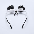 8x 15x 23x Double Eye Loupe Head Wearing Repair Jeweler Watch Clock Magnifier Illuminated Magnifying Glass with LED Light. 