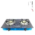 TAIKO 2 Burner Glass Top Gas Cooker With Stainless Steel Body TGL002. 
