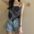 bellylady Women Cotton Spaghetti Strap Tank Tops Sexy Sleeveless Retro Printing Slim Fit Vest For Party Club. 