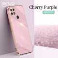 Luxury 6D Plating Soft Casing Silicone Square Frame Phone Case For OPPO A15 / A15s Phone Case Shiny Bling Back Cover Coque. 