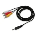 RCA Cable Male to 3 RCA 3.5mm Jack Adapter Audio Aux AV Cable Cord for DVD Player Recorder HiFi VCR TV Stereo 1.5M. 