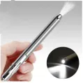 Gem Checking Pen Torch White Colour ( factory direct sale mini led Medical stainless steel flashlight Pocket Clip penlight for Nursing Students Doctors sliver Stainless Steel Body ) Free Batteries. 