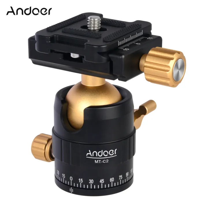 MT-C3%20Compact%20Size%20Panoramic%20Tripod%20Ball%20Head%20Adapter%20360%C2%B0%20Rotation%20Aluminium%20Alloy%20with%20Quick%20Release%20Plate%20-%20Image%202