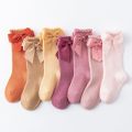 Girls Socks Bow Princess Socks Girls Baby Knee Socks Boneless Stitched Cotton Children Socks Baby Accessories. 