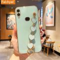 For Samsung Galaxy A10s Phone Case Back Cover Love Chain Bracelet Plating Fashion Ladies Pink. 