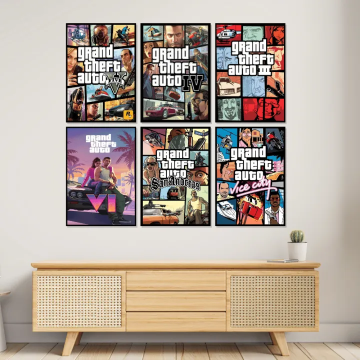 A3/A4%20Size%20Framed%20wall%20posters%20GTA%203%20Gta%20vice%20city%20Gta%205%20Gta%206%20Grand%20Theft%20Auto%20game%20series%20wall%20posters%20wall%20decorations%20for%20any%20room%20-%20Image%205