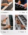 N-AUDIO Piano 88-Keys Foldable, Portable, Multifunctional Digital Electronic Rechargeable Keyboard Piano for Professional & Beginner Students with Bluetooth App, Stand & Stool. 