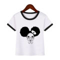 Cute melanin queen little boss print funny black girls t-shirt children's white t shirt clothes kid's black girl magic tshirt. 