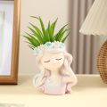 Cute Fairy Pot Cartoon Handmade Succulents Flower Pot Resin Crafts Waterproof Figure Planter Home. 