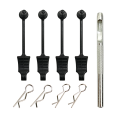 Rubber Body Clip Retainer Shell Fixed Buckle Lock with Shell Hole Opener Parts Kit for 1/12 1/14 1/16 RC Car. 
