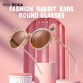 【COOL】 OQ BOGA 7 Styles Unisex Anti UV Rabbit Ears Frame Kids Sunglasses Children Outdoor Eye Protection Sun Glasses. 